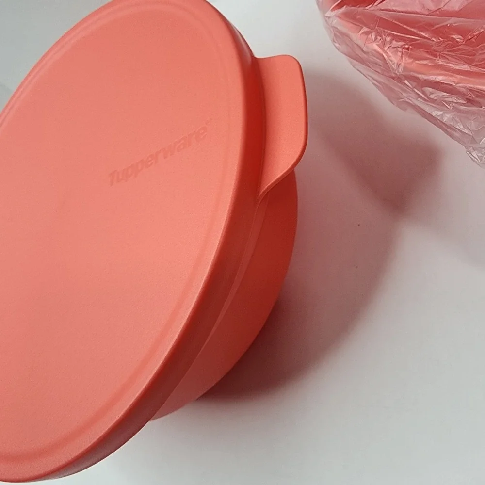 Set Of 2 Tupperware Modular Bowl 4 1/2 Cup (1L) Pink Coral 8703A-4 New W Lids